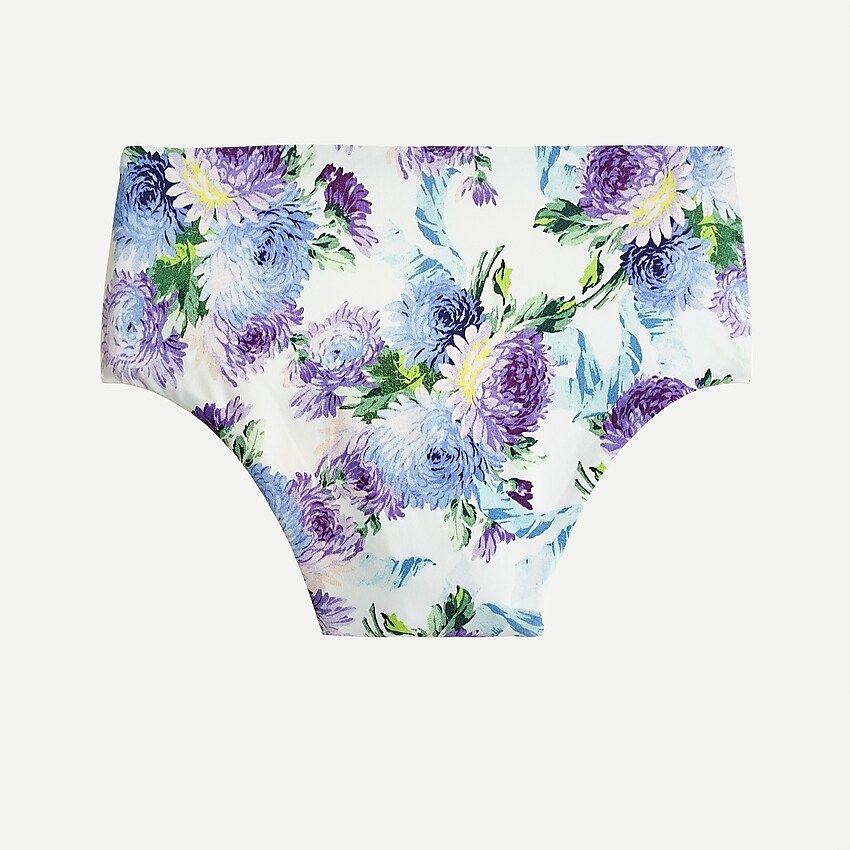 High-cut waist bikini bottom in vintage floral | J.Crew US