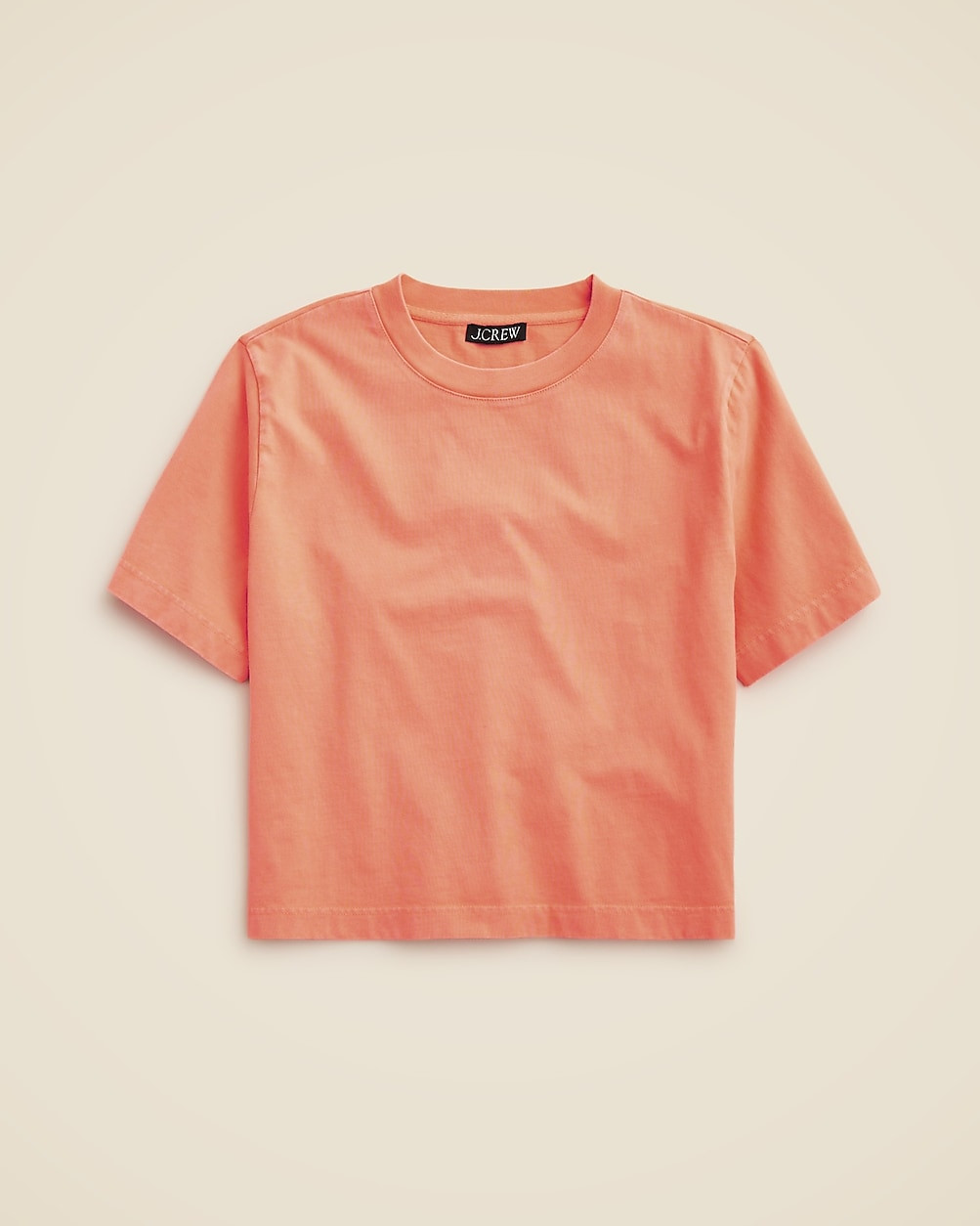 Relaxed premium-weight cropped T-shirt | J. Crew US