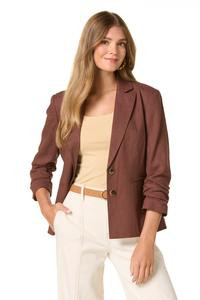 Cato Fashions | Cato Chestnut Linen Blazer | Cato Fashions