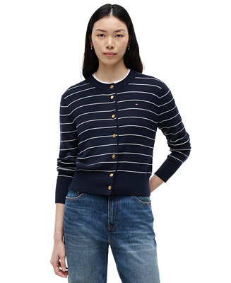 Women's Crewneck Cotton Cardigan | Macy's