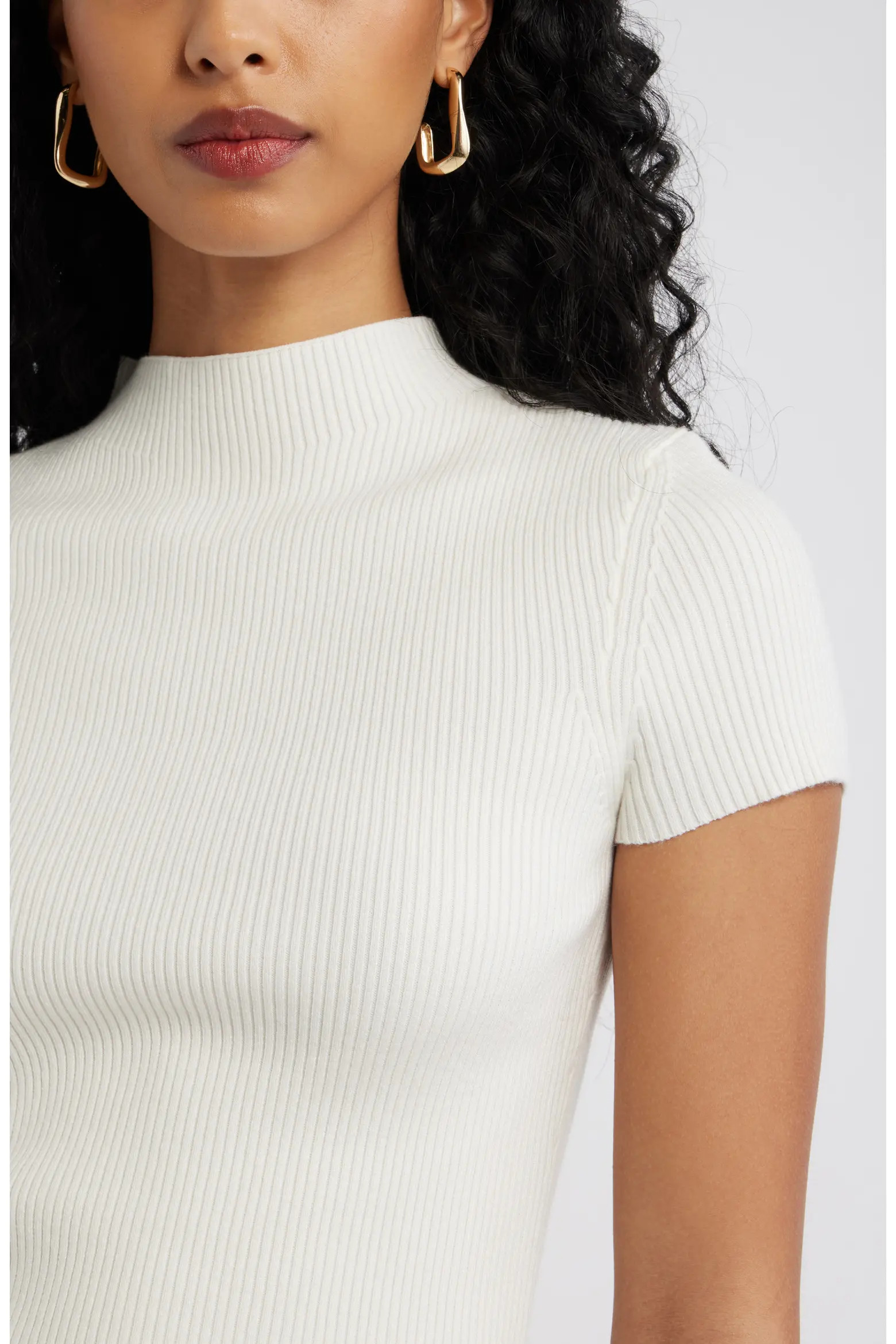 Rib Knit Mock Neck Sweater (Women) | Nordstrom | Nordstrom