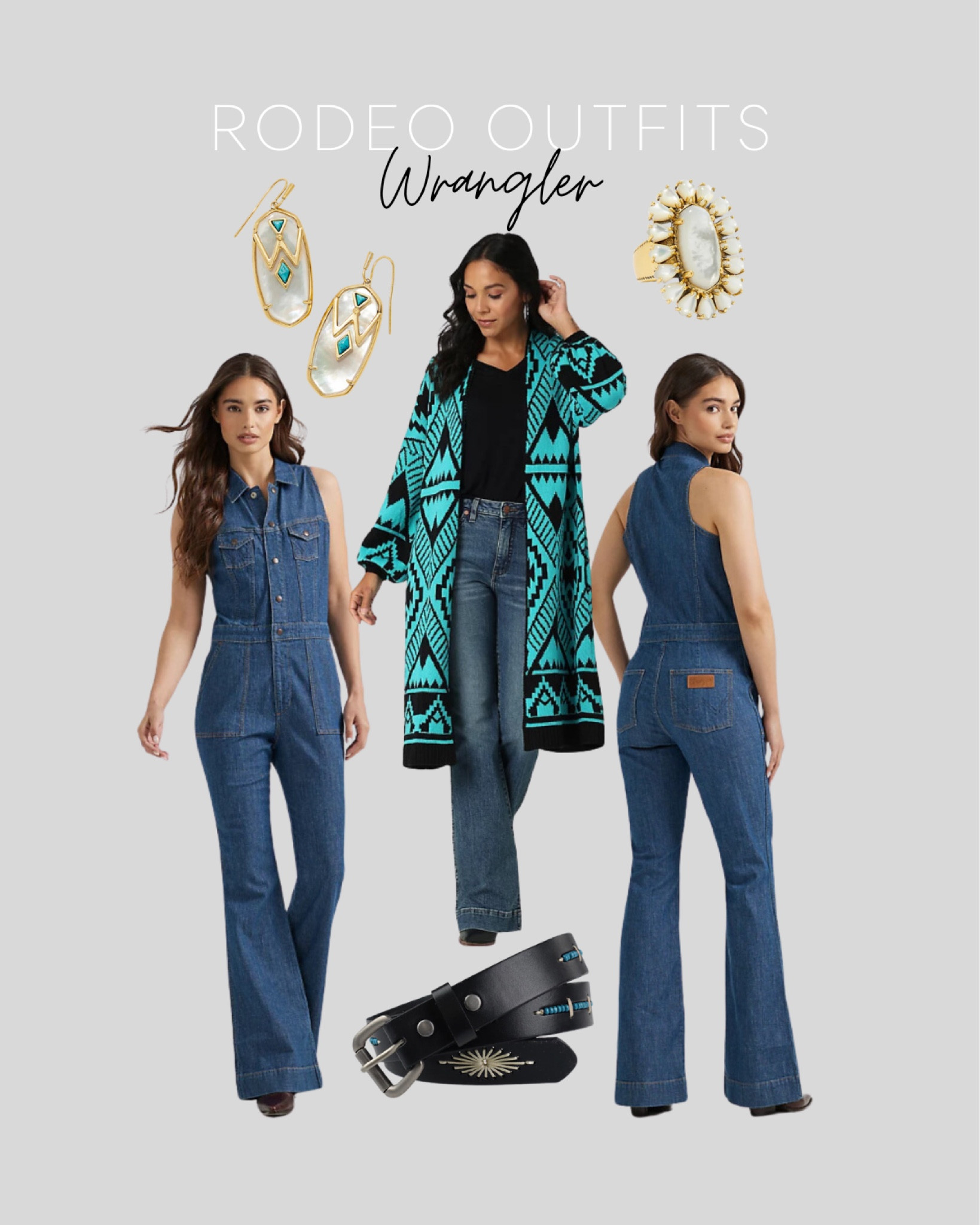 Be rodeo ready with Wrangler 🤠

Rodeo outfit, denim jumpsuit, Kendra Scott 

#LTKstyletip #LTKfindsunder50 #LTKsalealert