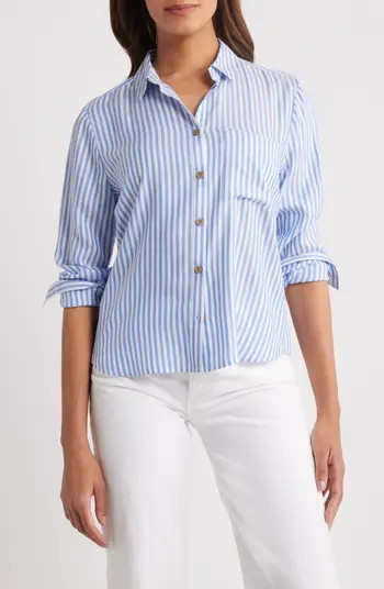 Candace Stripe Button-Up Shirt | Nordstrom