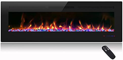 Cheerway 60 inch Electric Fireplace with Heater, Wall Mounted & Recessed Electric Fireplace Inser... | Amazon (US)