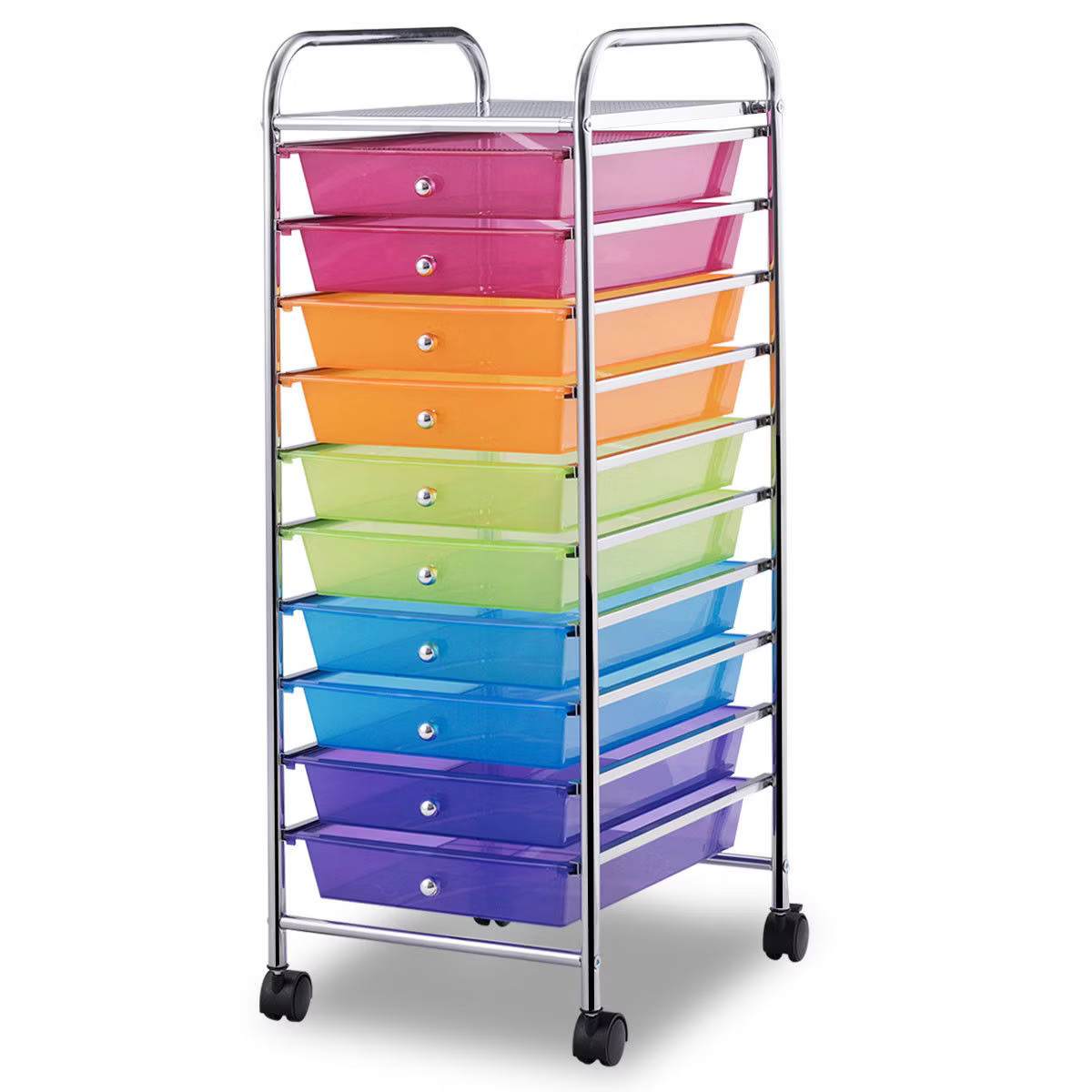 Tangkula 10 Drawer Scrapbook Paper Organizer Rolling Storage Cart for Office School | Target