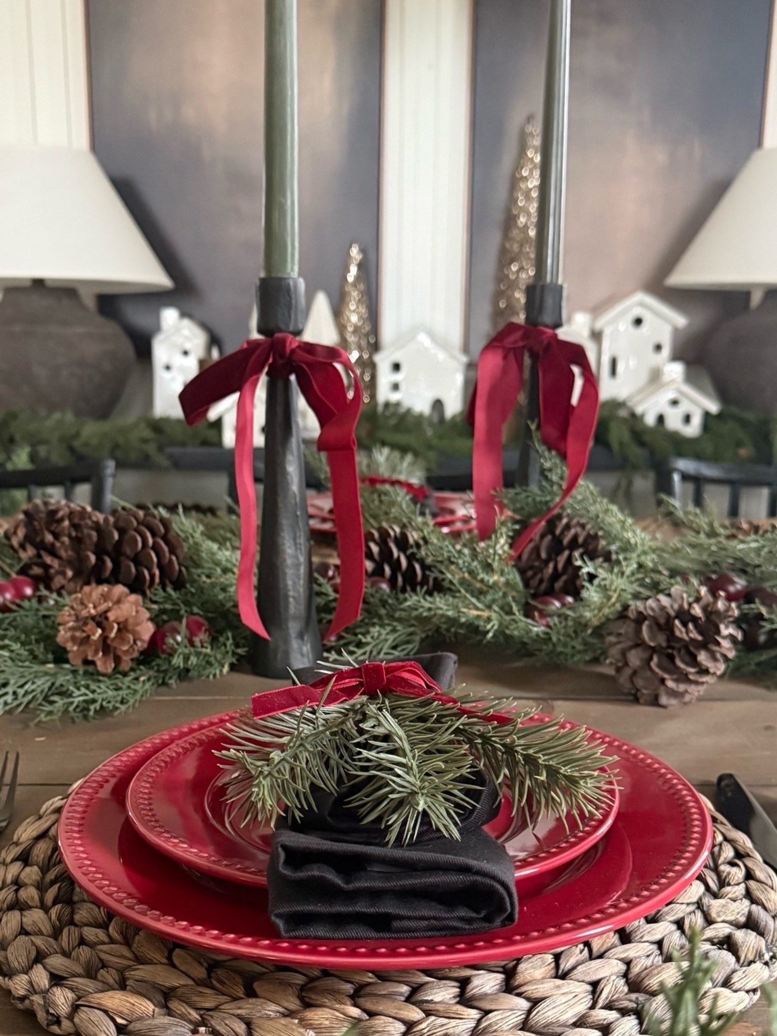 Holiday dinnerware…deep red, so gorgeous for the Christmas season. Affordable Walmart! 
Holiday home

#LTKhome