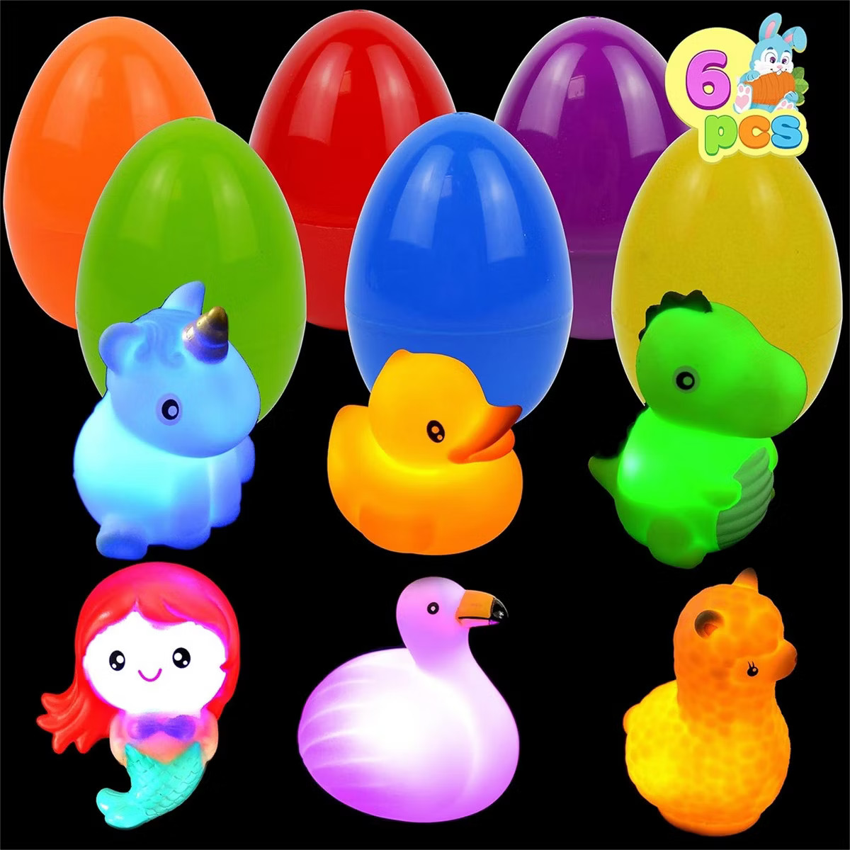 Joyfy 6 Pcs Pre-Filled Easter Eggs with Floating Bath Toys for Kids Eggs Hunt, Basket Stuffers, F... | Target