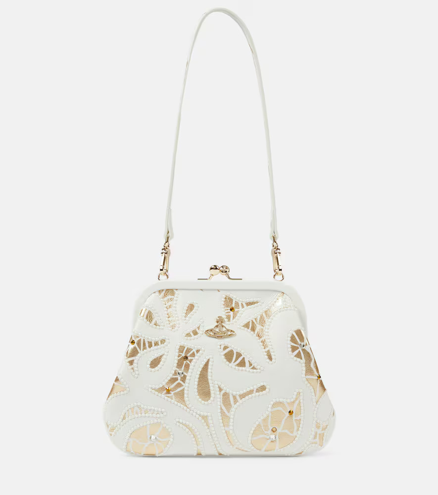 Vivienne Westwood Vivienne's embellished leather shoulder bag | Mytheresa (UK)