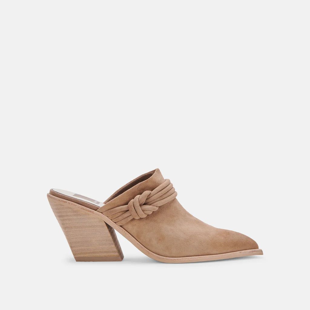 SITA MULES MUSHROOM SUEDE | DolceVita.com