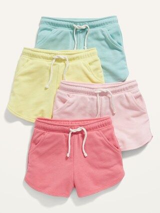 4-Pack French Terry Pull-On Shorts for Toddler Girls | Old Navy (US)