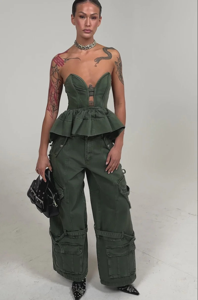 KARA DENIM CORSET | AKIRA