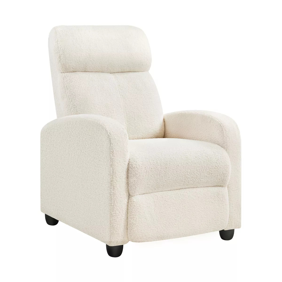 Yaheetech Upholstered Adjustable Boucle Recliner Chair with Pocket Spring, Cream | Target
