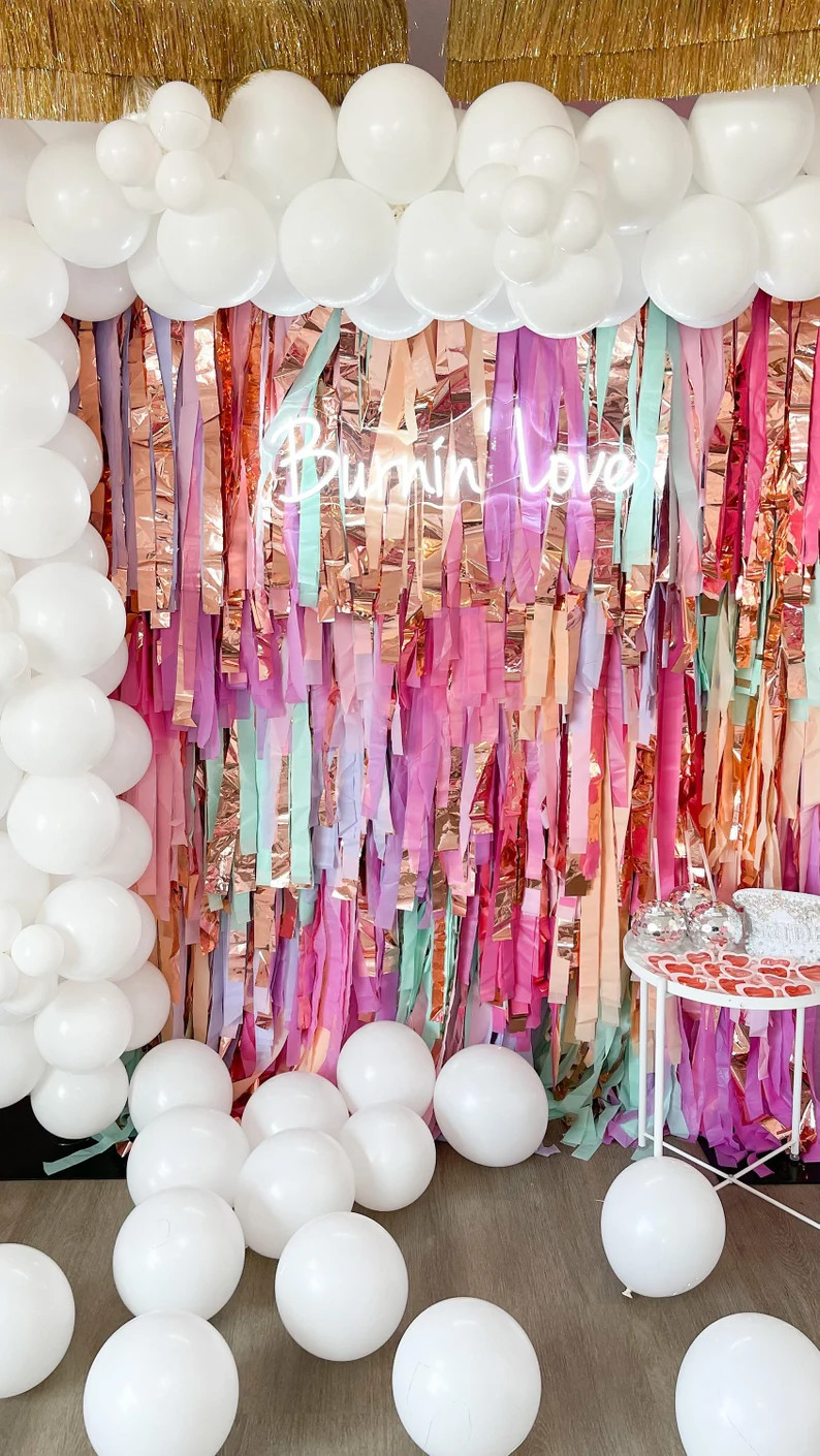 Found Her Lover Era Fringe Backdrop | Retro Bachelorette Party | Pink & Purle Birthday | Bachelor... | Etsy (US)