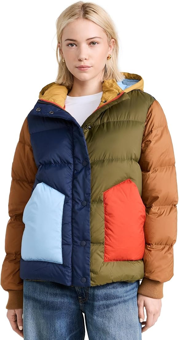 THE GREAT Outdoors Women's The Down Puller Puffer, Appalachian Colorblock, L at Amazon Women's Co... | Amazon (US)