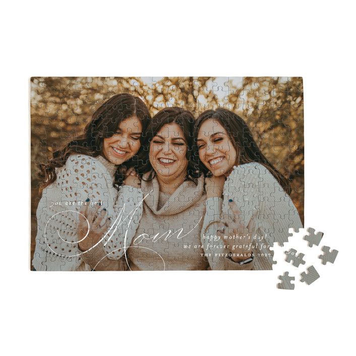 "Best Mom" - Customizable 252 Piece Custom Puzzle in White by Kristel Torralba. | Minted