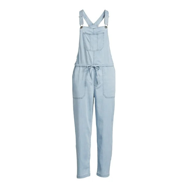 Time and Tru Women's Denim Overalls with Utility Pockets - Walmart.com | Walmart (US)