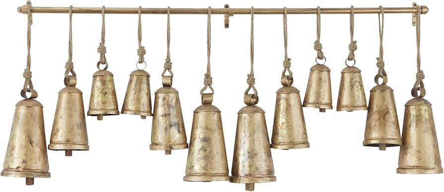 Deco 79 Metal Tibetan Inspired Decorative Cow Bell with Jute Hanging Rope and Rod, 48" x 6" x 20"... | Amazon (CA)
