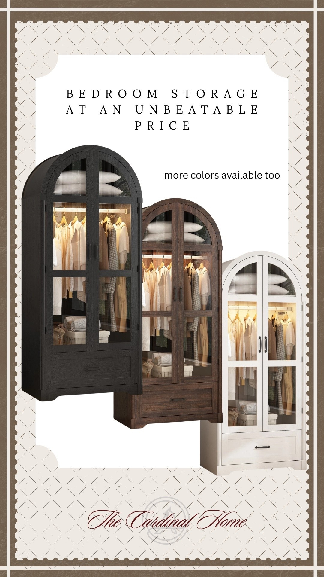 Affordable wardrobe cabinet, bedroom storage cabinet, armoire wardrobe, closet storage cabinet, clothing storage cabinet, budget friendly bedroom storage, arched cabinet, glass door wardrobe, Walmart finds 

#LTKHome #LTKgrwm #LTKootd