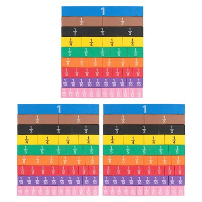 Learning Advantage® Fraction Tiles - Foam - Magnetic - 51 Per Set - 3 Sets | Target