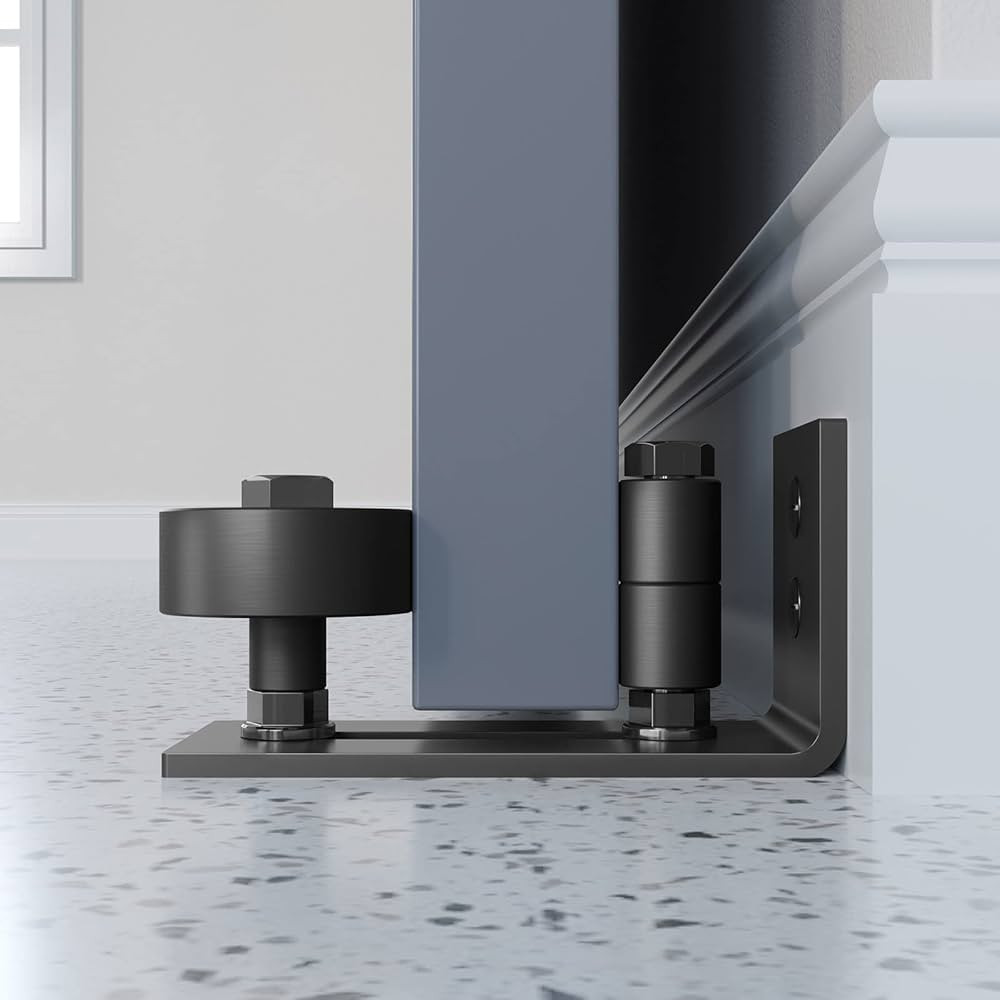 EaseLife Sliding Barn Door Bottom Floor Guide,Adjustable Roller,Wall Mount System,Flush Flat Bott... | Amazon (US)