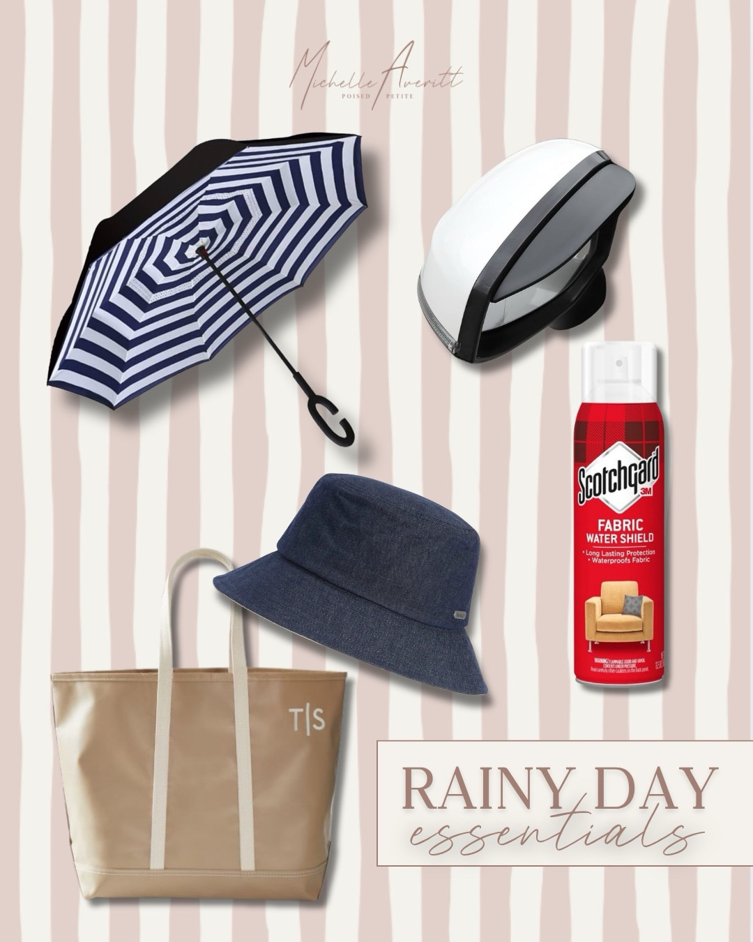 Don’t get caught in the storm! These are my favorite rainy day accessories. 

Be prepared for the weather with a stylish umbrella, side mirror rain shields, fabric water shields, water proof accessories, and a hat to stay dry. 

Rainy day accessories, fashion over 40, wet weather essentials

#LTKdayinmylife #LTKOver40 #LTKSeasonal