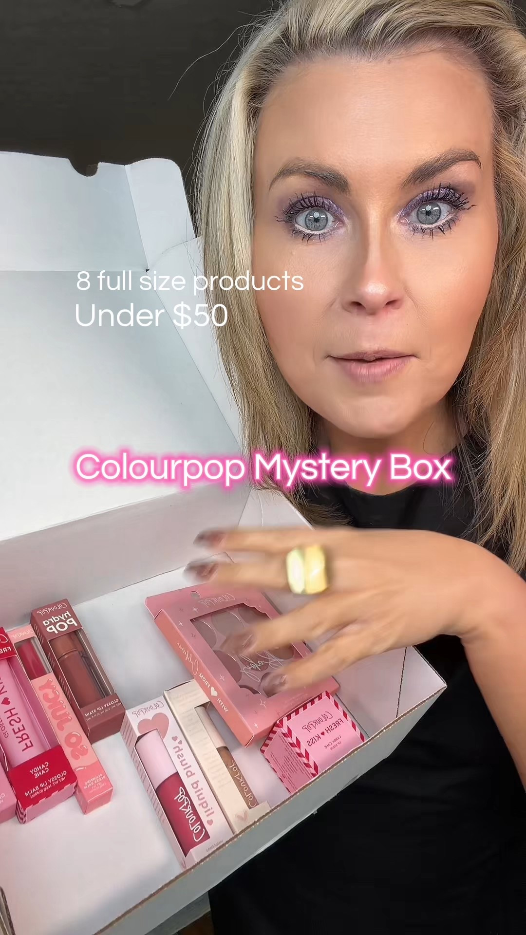 Colourpop’s eyes, lips, and face mystery box did not disappoint!

#LTKValentine #LTKOver40 #LTKBeauty
