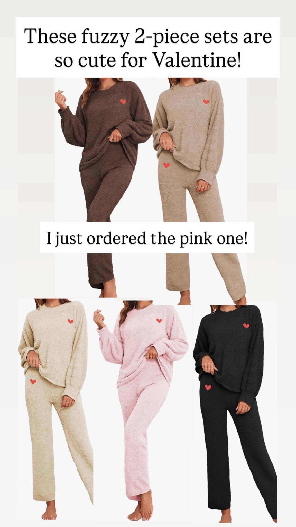 Obsessed with these fuzzy sets - I bought the pink set!!! 

#LTKSeasonal #LTKootd