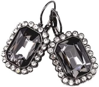 Olivia Welles Statement Earrings for Women, Jewel & Rhinestone Green Earrings, Gunmetal plated ba... | Amazon (CA)