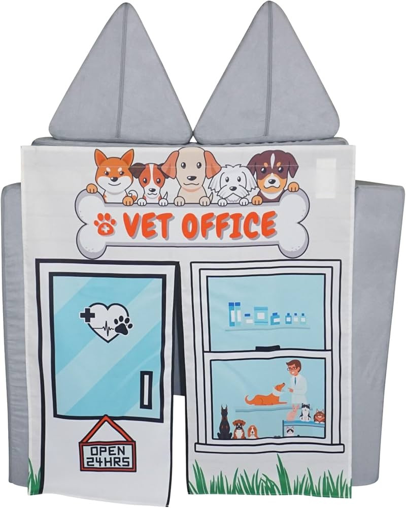 Couch Swag Play Panel for Childrens Foam Sofa Kids Couch (Vet Office) | Amazon (US)