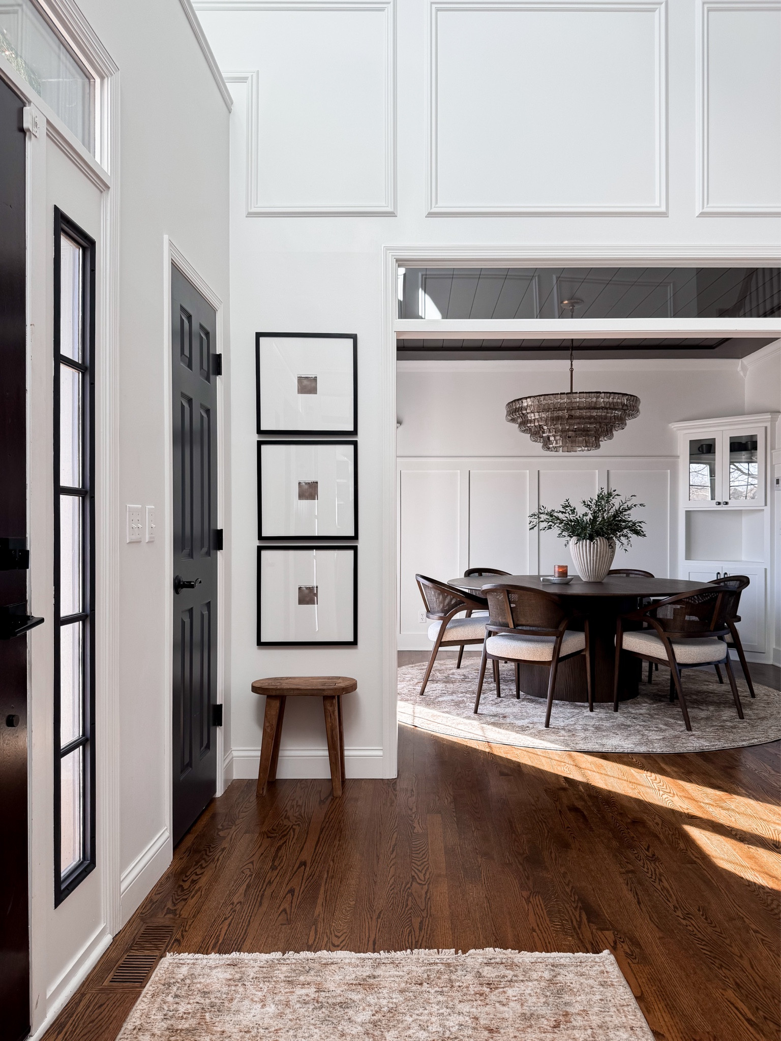 Foyer & formal living room views. Our frames are 18x18 with a 4x4 opening. The Walmart version of my frames is almost identical at a fraction of the price! 

#LTKSaleAlert #LTKHome #LTKStyleTip