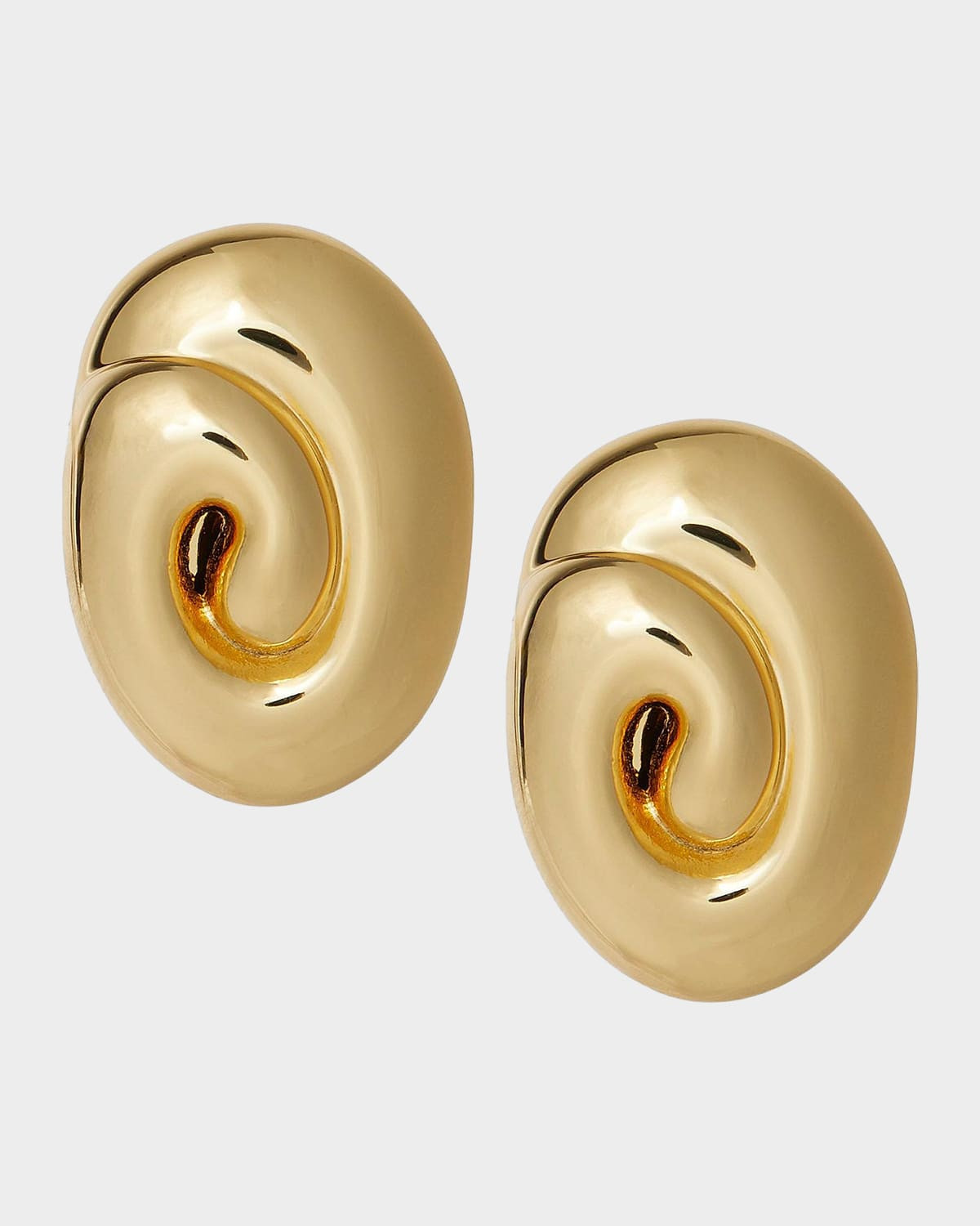 Spiral Dome 14K-Gold-Plated Clip-On Earrings | Neiman Marcus