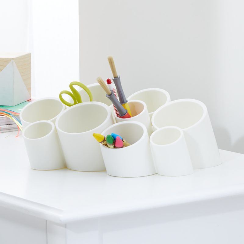 Boon White Stash Multi Room Organizer + Reviews | Crate and Barrel | Crate & Barrel