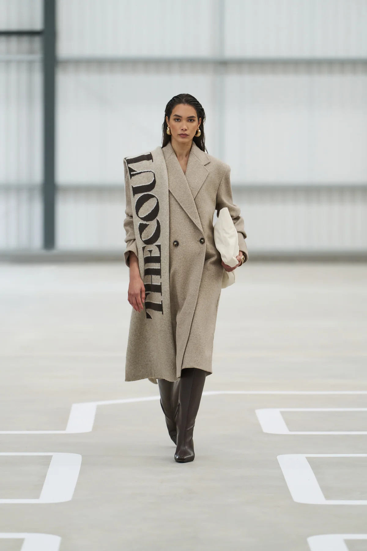 LONGLINE OVERCOAT - BEIGE | The Couture Club