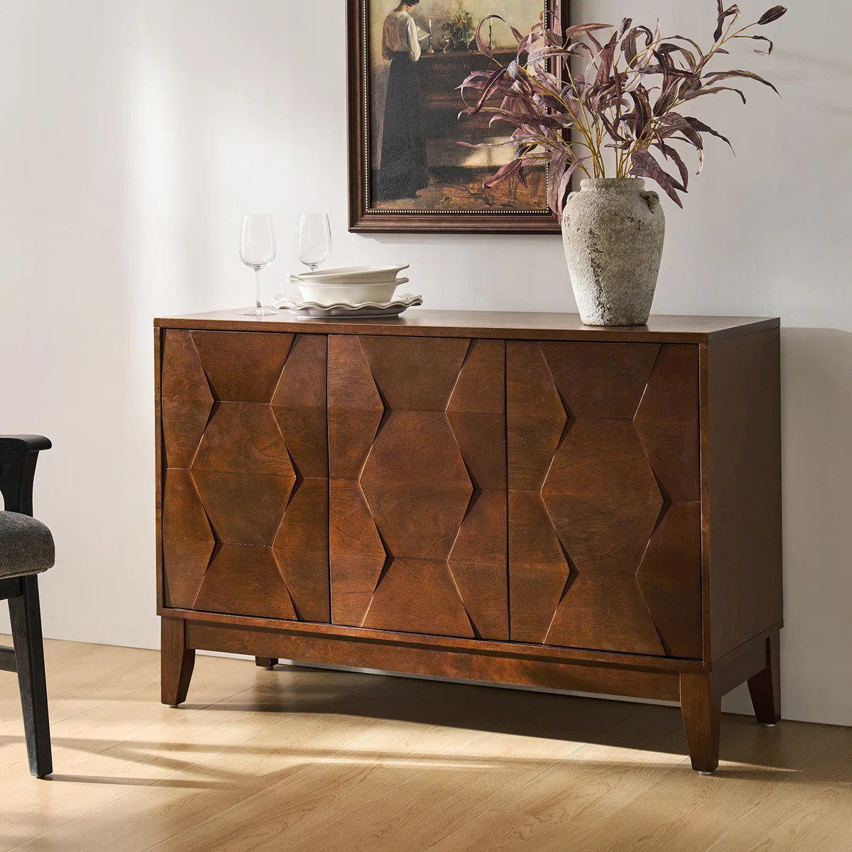 Kelly Clarkson Home Sara Modern 45" W Sideboard with Solid Wood Legs & Reviews | Wayfair | Wayfair North America