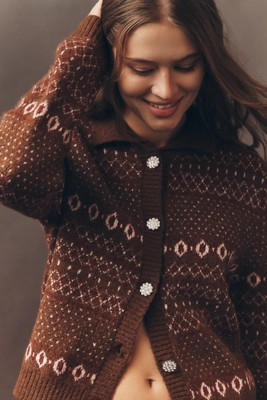 Design History Fair Isle Cardigan Sweater | Anthropologie (US)