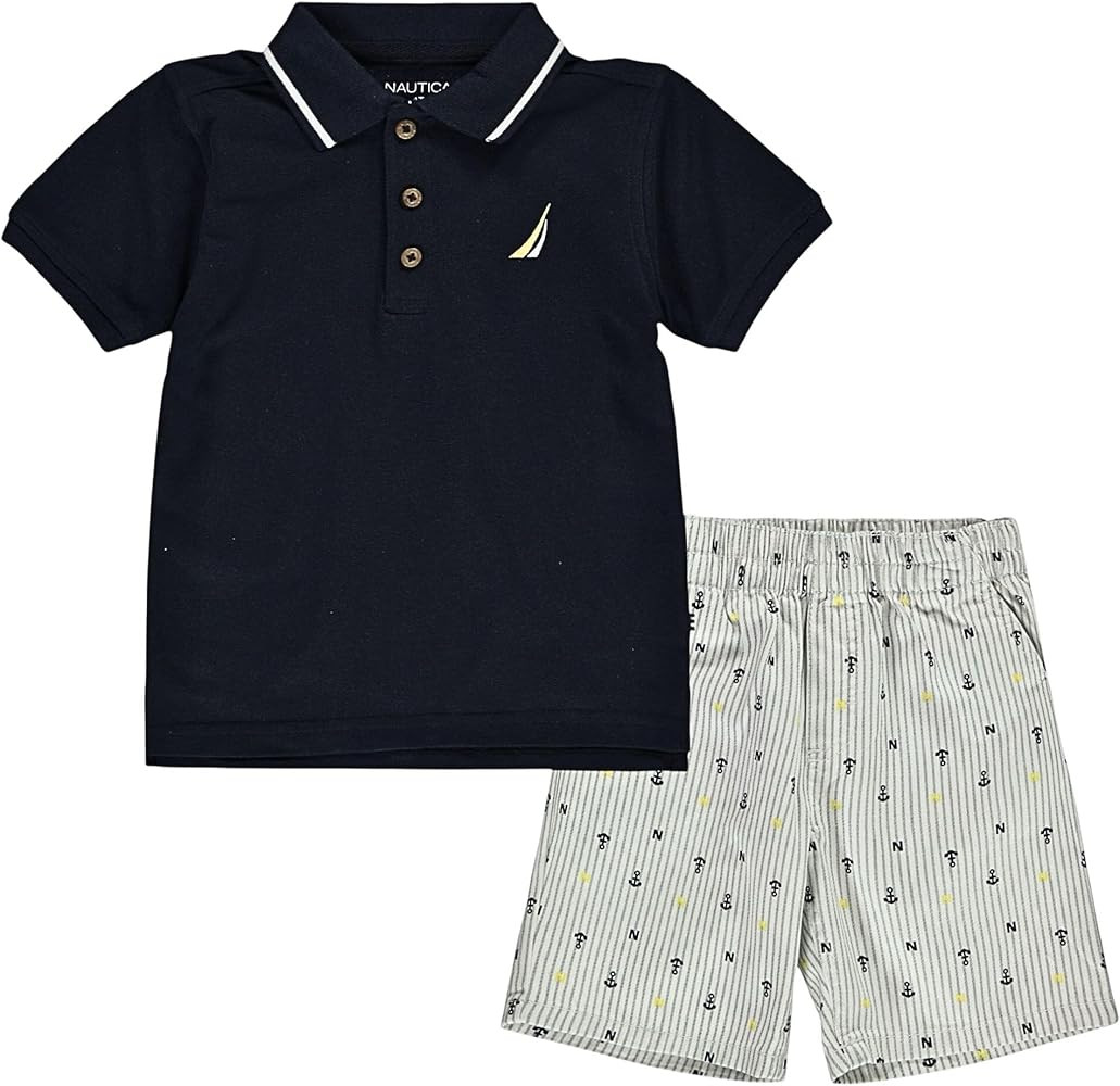 Nautica Boys 2pc Polo Short Set | Amazon (US)
