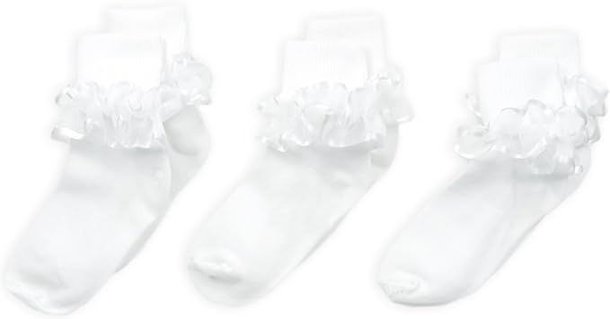 Jefferies Socks Big Girls' Frilly Lace Socks (Pack of 3) | Amazon (US)