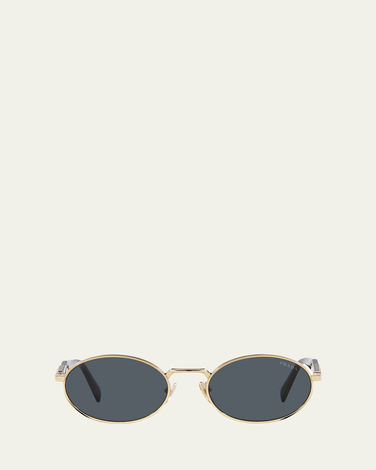 Engraved Logo Metal & Plastic Oval Sunglasses | Bergdorf Goodman