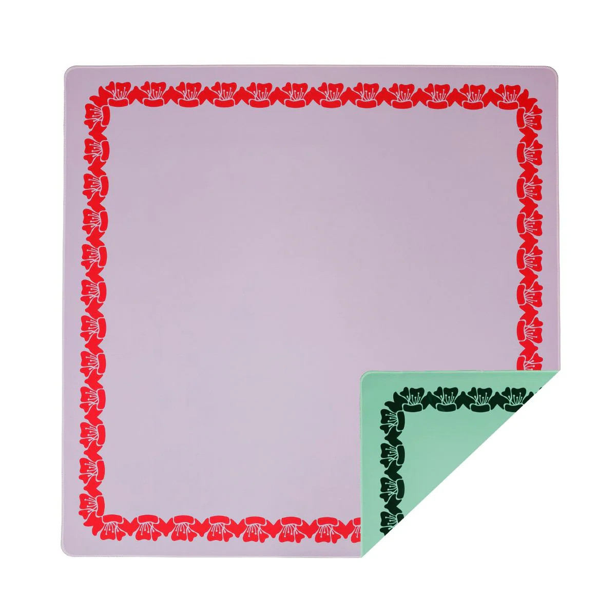 Purple/Red & Green Double Sided Travel Mahjong Mat | The Mahjong House