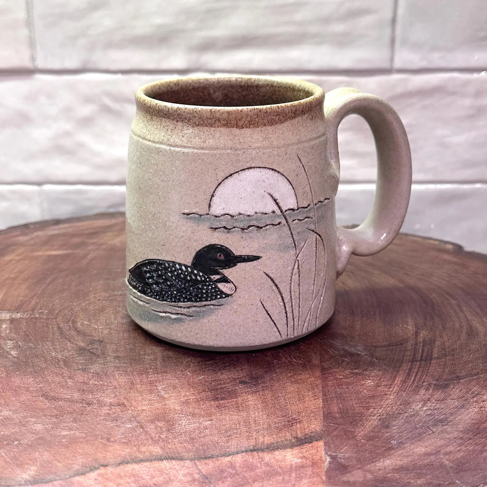 Vintage Jim & Gina Mahoney Loon Stoneware Mug Rustic Pottery Coffee Cup - Etsy | Etsy (Global)