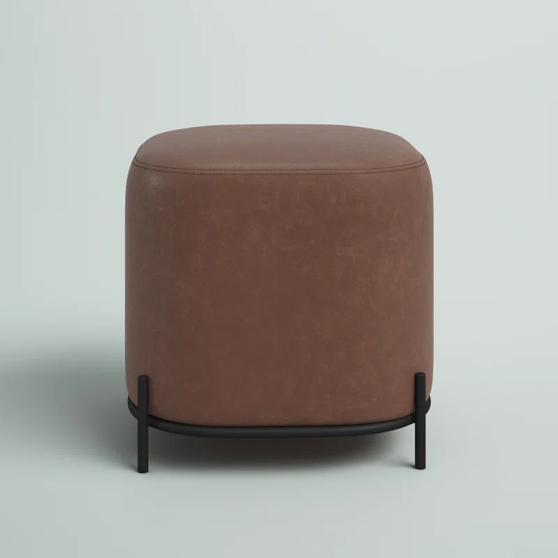 Gilbert 16.5'' Wide Faux Leather Square Cube Ottoman | Wayfair North America