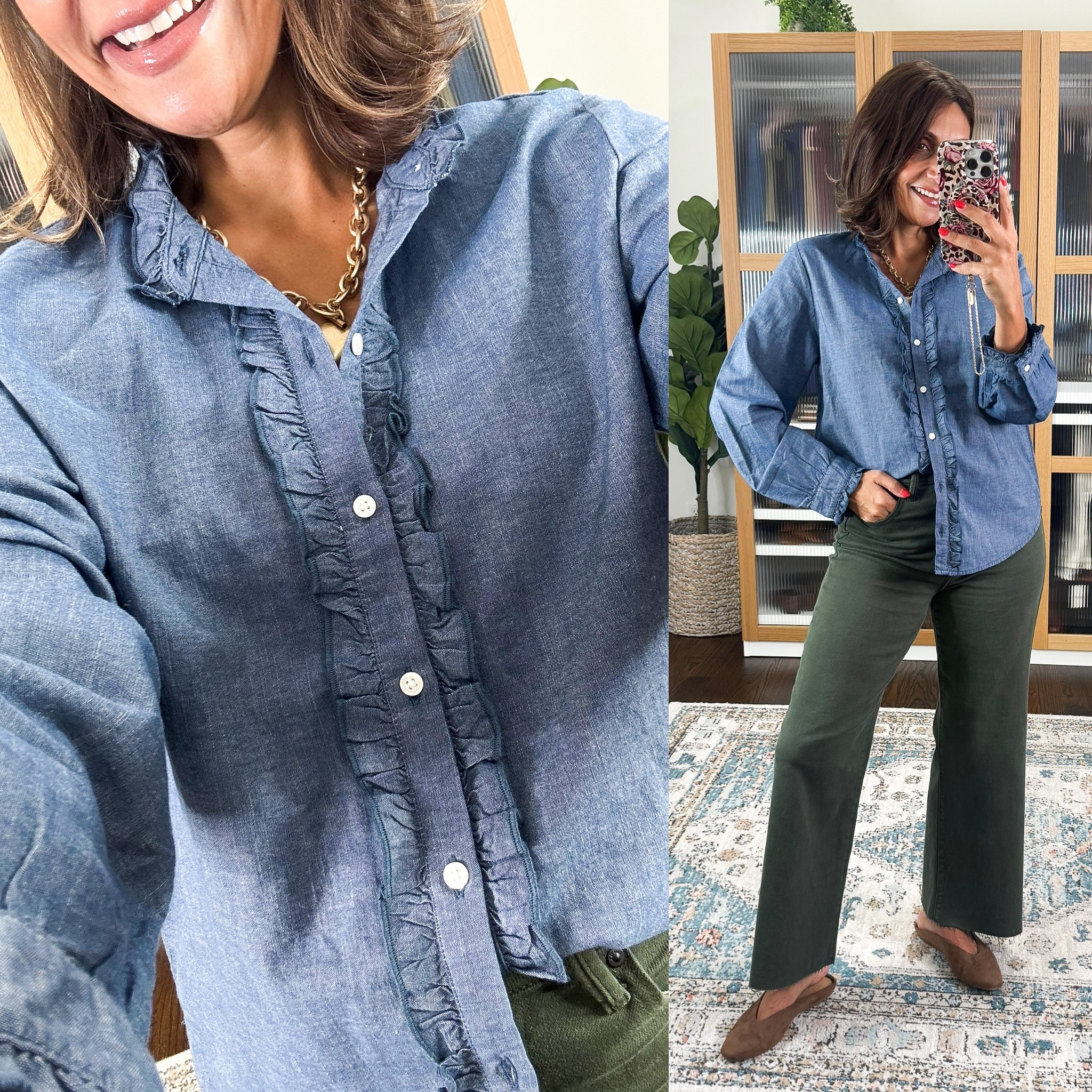 Target chambray shirt on sale! Wearing small

#LTKSaleAlert #LTKOver40 #LTKWorkwear