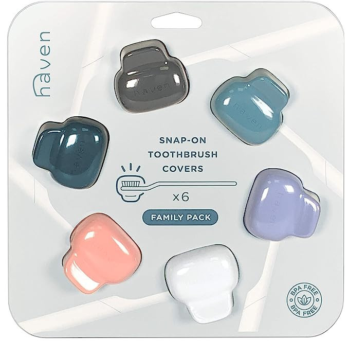 Haven Toothbrush Cover Family Pack - Fits Electronic and Manual Toothbrushes - Travel Toothbrush ... | Amazon (US)