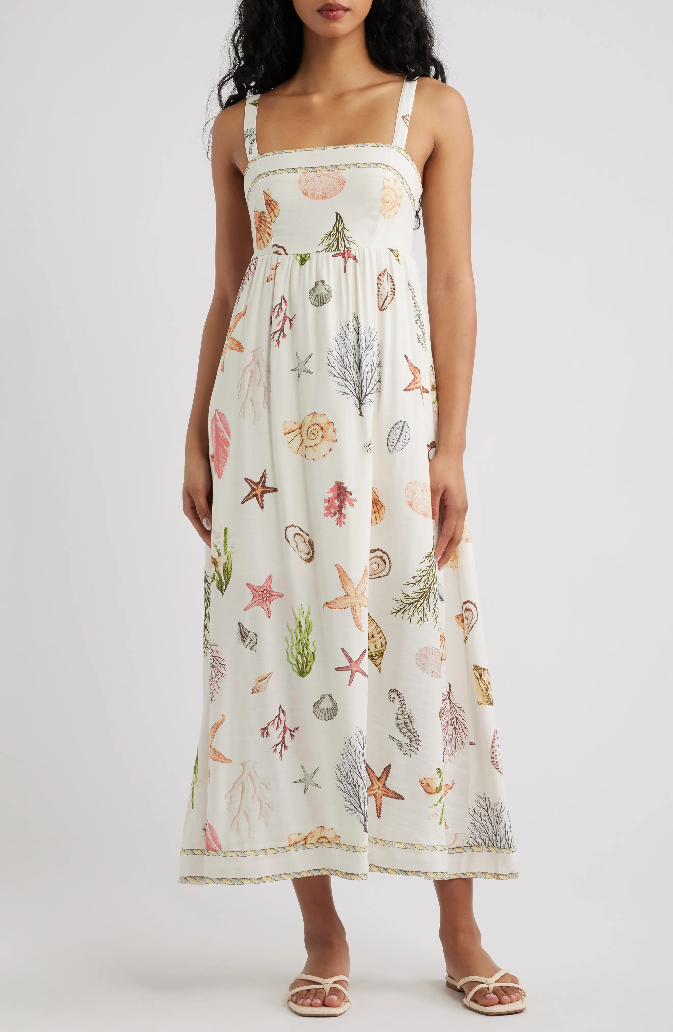 Printed Midi Sundress (Women) | Nordstrom | Nordstrom