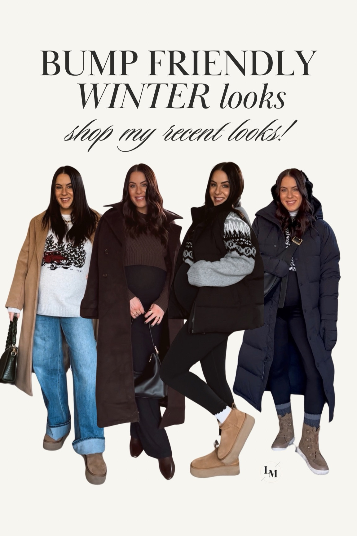 here for my preggo ladies this winter 🫶🏼☃️❄️ comment OUTFITS to have these outfits with sizing sent to your DMs!

follow @_lomeyer_ for affordable pregnant + petite outfit inspo! all outfits linked in my bio + @shop.ltk

#31weekspregnant #bumpstyle #maternityfashion #pregnancyfashion #pregnancystyle winter outfit, fall fashion, winter fashion, maternity outfit, pregnant outfit, pregnancy style winter, fall pregnancy outfits, winter pregnancy outfits, pregnancy outfit ideas, stylish outfits for pregnant women, bump style, Pinterest style, Pinterest outfit

#LTKStyleTip #LTKBump #LTKHoliday