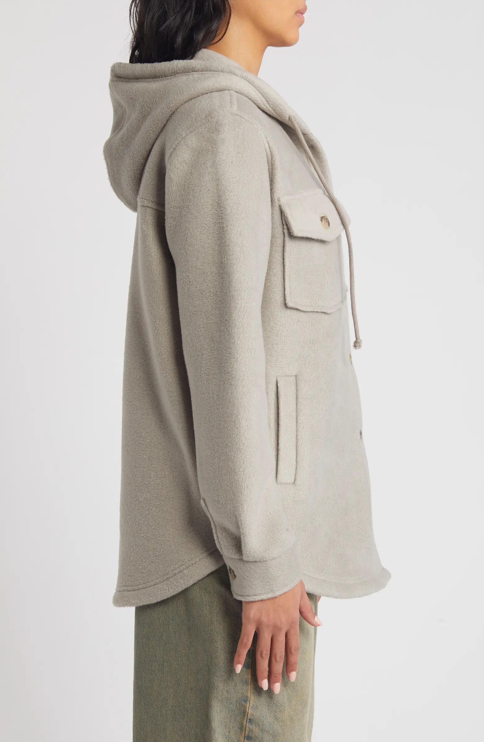 Thread & Supply Hooded Fleece Shacket | Nordstrom | Nordstrom