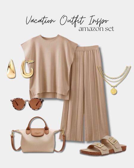 Summer vacation outfit inspo! 
Love this classy set from Amazon! 

#LTKTravel #LTKStyleTip #LTKFindsUnder50