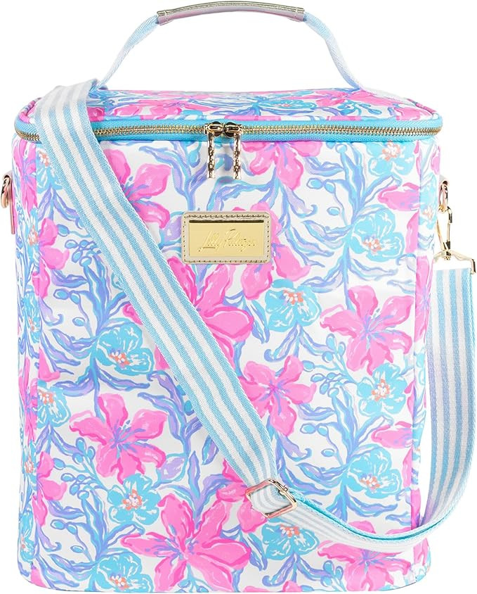 Lilly Pulitzer Insulated Wine Carrier, Cooler Bag Holds up to 4 Bottles of Wine, Soft Cooler with... | Amazon (US)