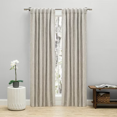 Ricardo Haven 100% Blackout Rod Pocket with Back Tabs Panel 52x63 Oatmeal | Target