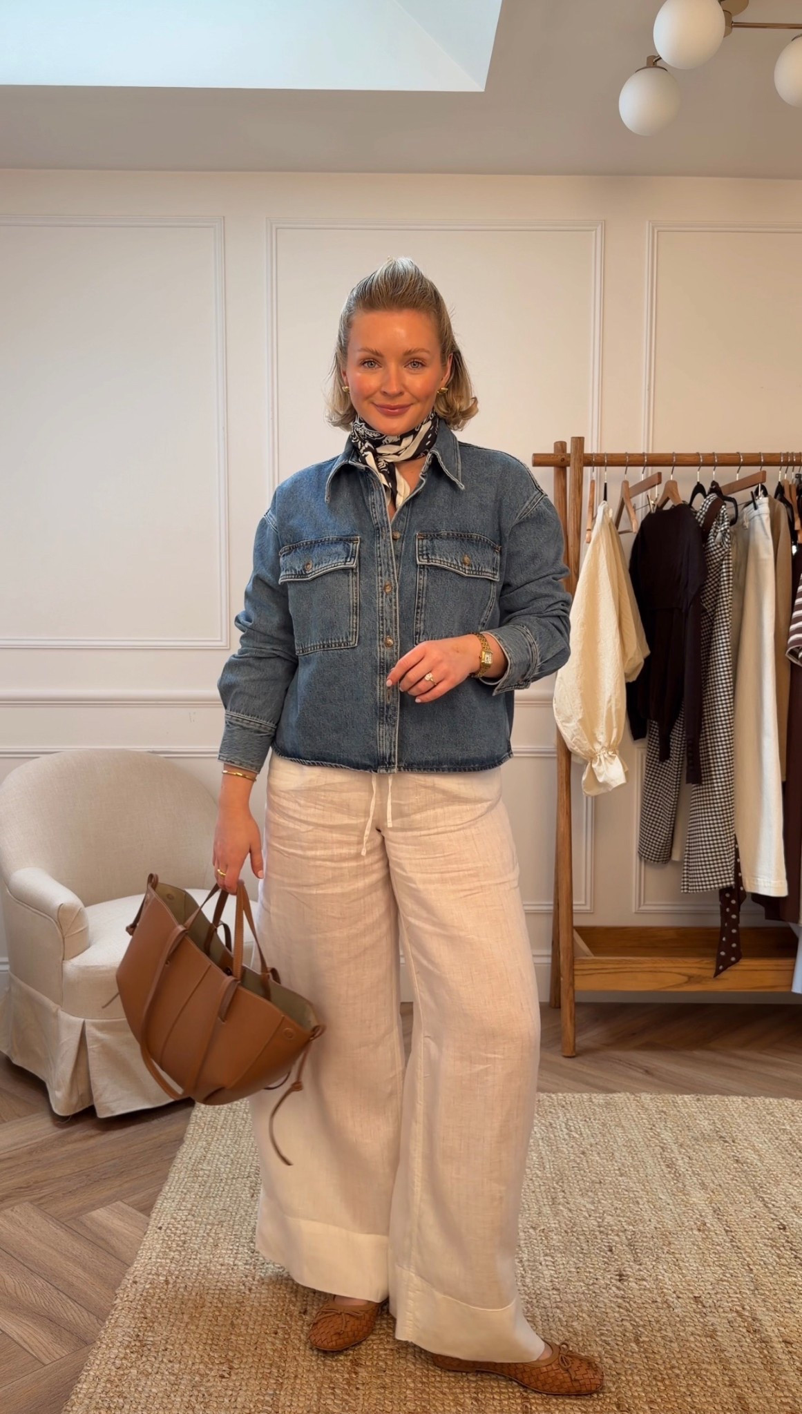 White, denim & tan brown spring outfit idea
Trousers - size S
Handbag - Polene Paris

#LTKootd #LTKgrwm #LTKSeasonal